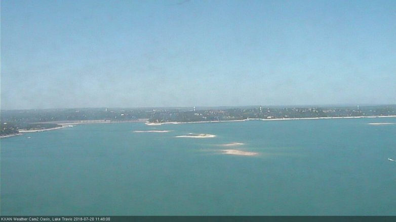 Lake Travis webcam, July 20, 2018 10:50 AM CT