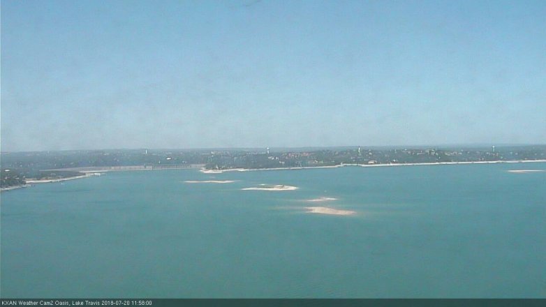 Lake Travis webcam, July 20, 2018 11:00 AM CT