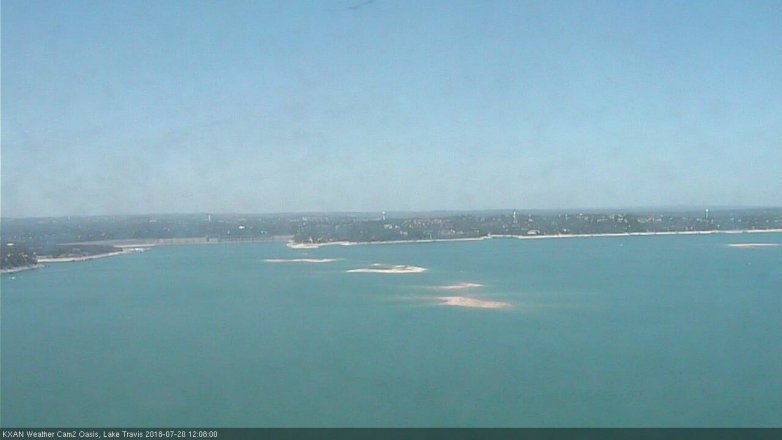 Lake Travis webcam, July 20, 2018 11:10 AM CT