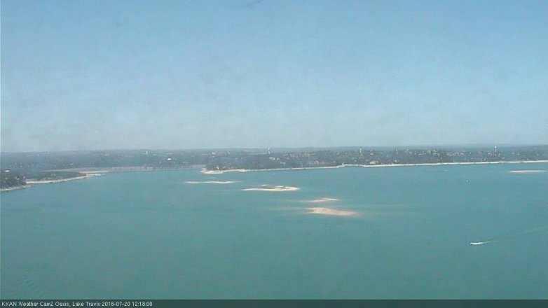 Lake Travis webcam, July 20, 2018 11:20 AM CT