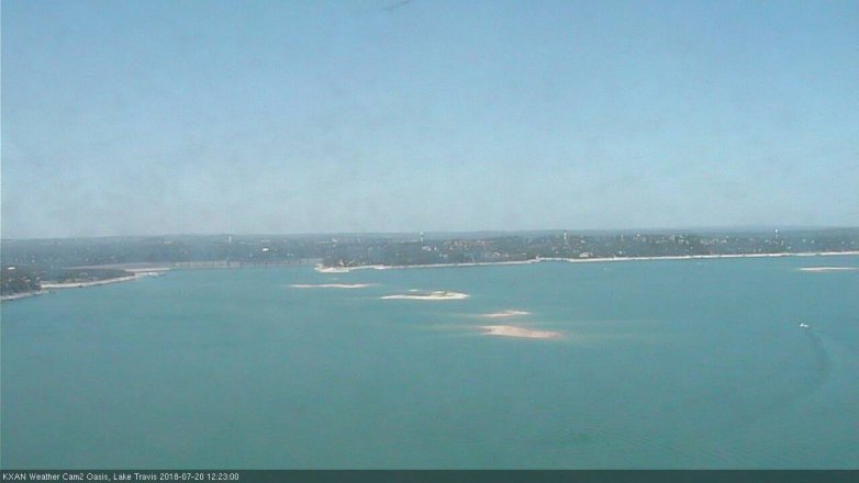 Lake Travis webcam, July 20, 2018 11:25 AM CT