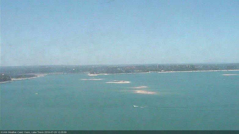 Lake Travis webcam, July 20, 2018 11:30 AM CT
