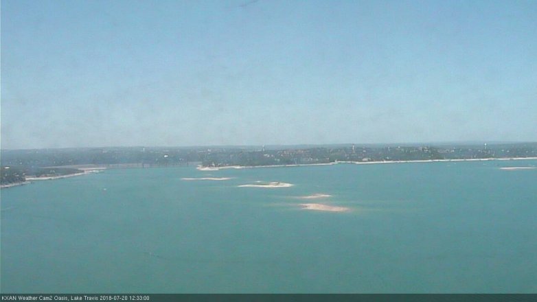 Lake Travis webcam, July 20, 2018 11:35 AM CT