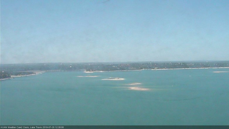 Lake Travis webcam, July 20, 2018 11:40 AM CT