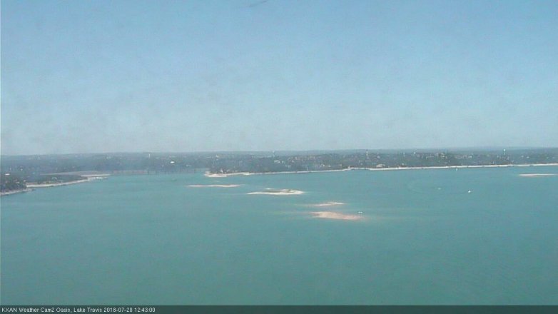 Lake Travis webcam, July 20, 2018 11:45 AM CT