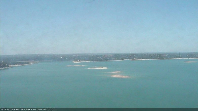 Lake Travis webcam, July 20, 2018 11:55 AM CT