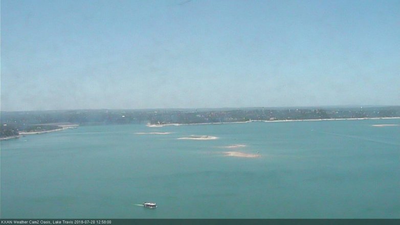 Lake Travis webcam, July 20, 2018 12:00 PM CT