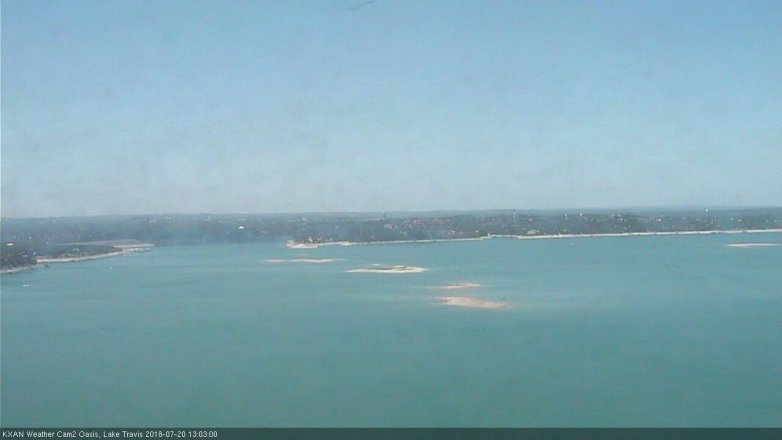 Lake Travis webcam, July 20, 2018 12:05 PM CT