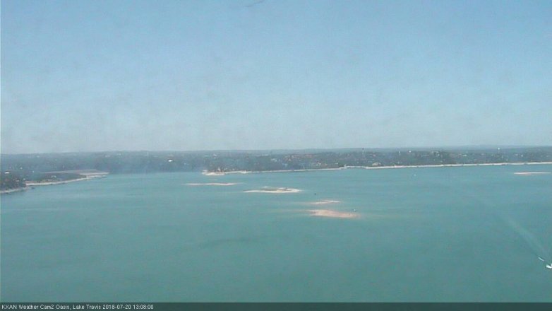 Lake Travis webcam, July 20, 2018 12:10 PM CT