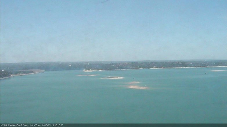 Lake Travis webcam, July 20, 2018 12:15 PM CT