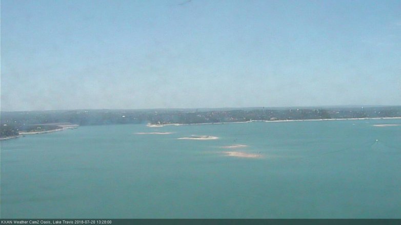 Lake Travis webcam, July 20, 2018 12:30 PM CT