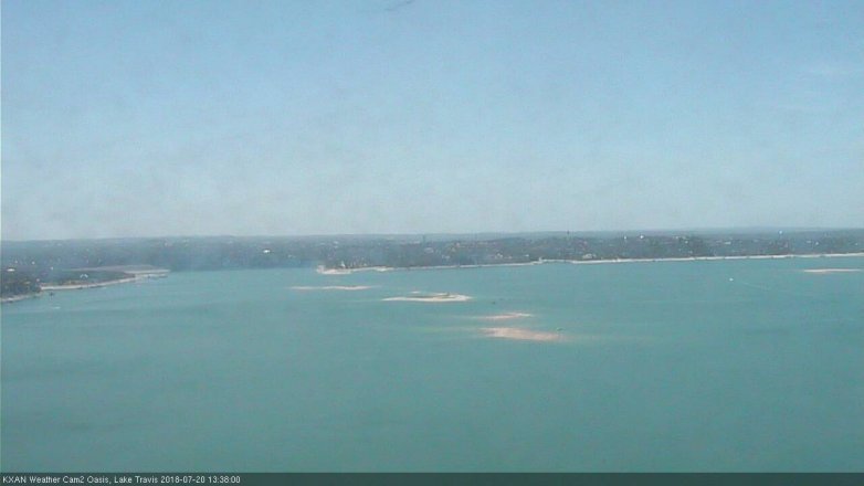 Lake Travis webcam, July 20, 2018 12:40 PM CT