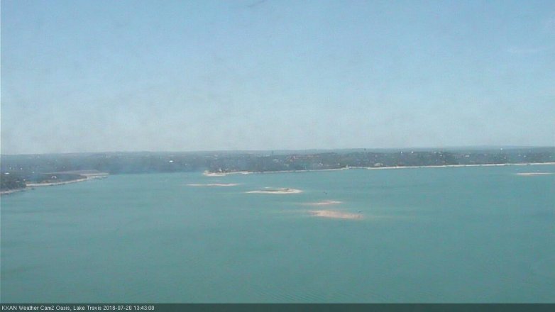 Lake Travis webcam, July 20, 2018 12:45 PM CT