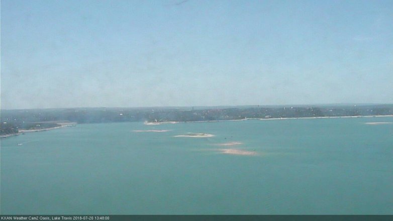 Lake Travis webcam, July 20, 2018 12:50 PM CT