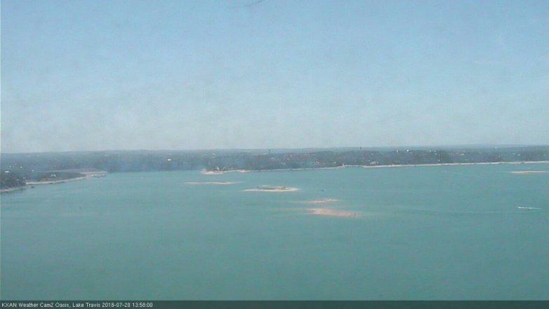 Lake Travis webcam, July 20, 2018 1:00 PM CT