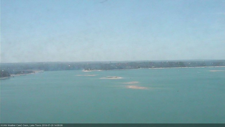 Lake Travis webcam, July 20, 2018 1:10 PM CT