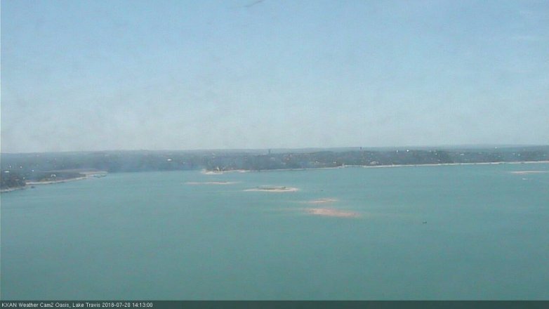 Lake Travis webcam, July 20, 2018 1:15 PM CT