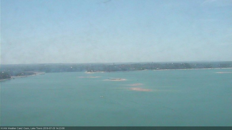 Lake Travis webcam, July 20, 2018 1:25 PM CT