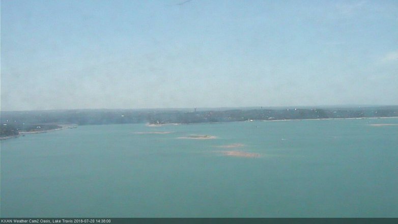 Lake Travis webcam, July 20, 2018 1:40 PM CT