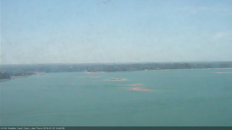 Lake Travis webcam, July 20, 2018 1:50 PM CT