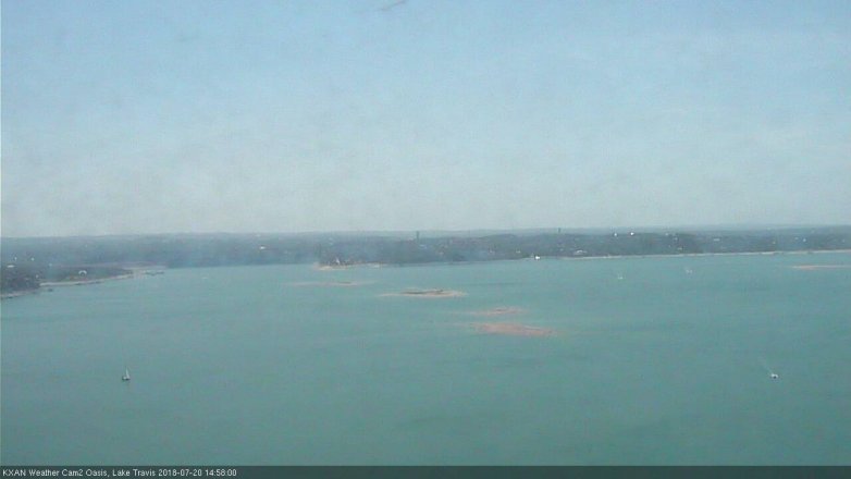 Lake Travis webcam, July 20, 2018 2:00 PM CT