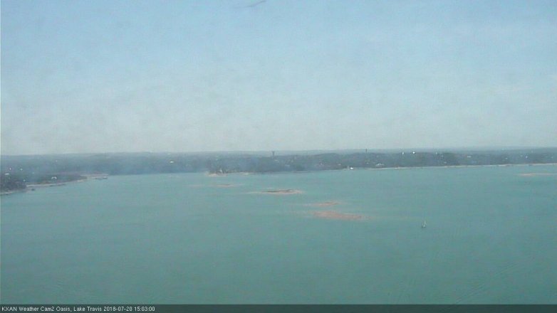 Lake Travis webcam, July 20, 2018 2:05 PM CT