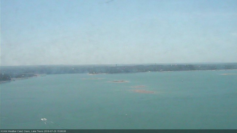 Lake Travis webcam, July 20, 2018 2:10 PM CT