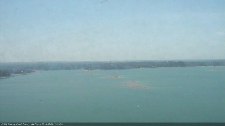 Lake Travis webcam, July 20, 2018 2:15 PM CT