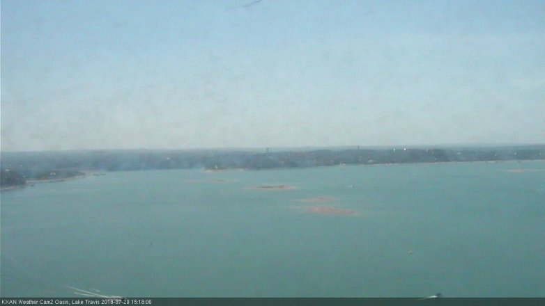 Lake Travis webcam, July 20, 2018 2:20 PM CT