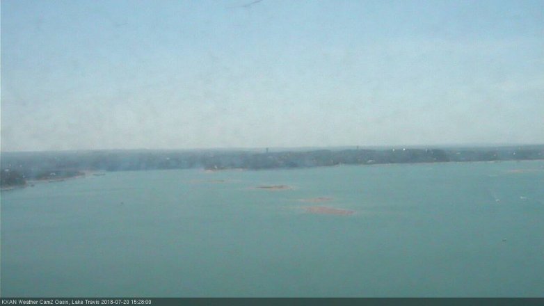 Lake Travis webcam, July 20, 2018 2:30 PM CT