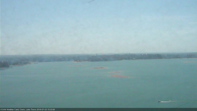 Lake Travis webcam, July 20, 2018 2:35 PM CT