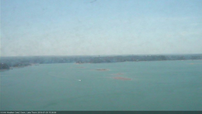 Lake Travis webcam, July 20, 2018 2:40 PM CT