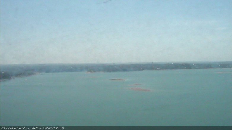 Lake Travis webcam, July 20, 2018 2:45 PM CT