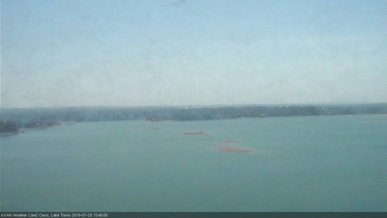 Lake Travis webcam, July 20, 2018 2:50 PM CT