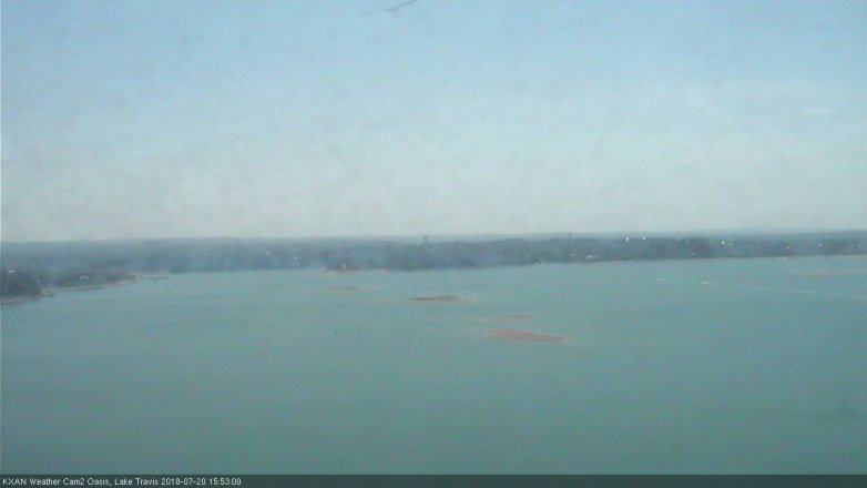 Lake Travis webcam, July 20, 2018 2:55 PM CT