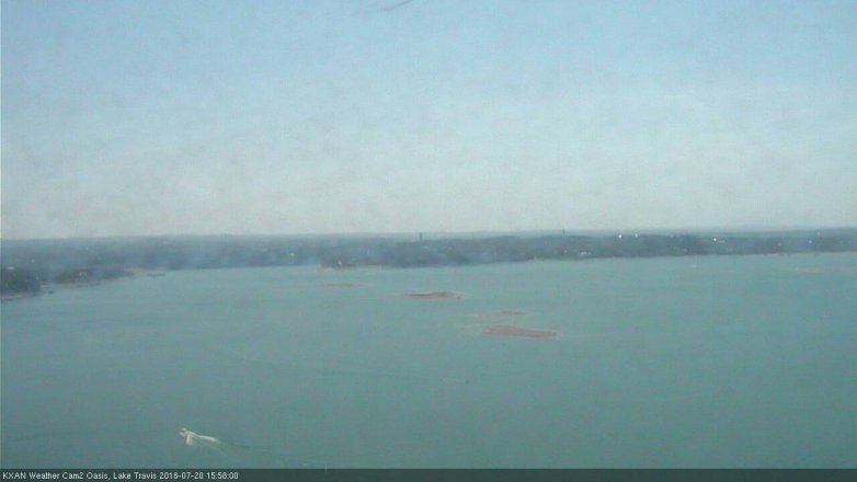 Lake Travis webcam, July 20, 2018 3:00 PM CT