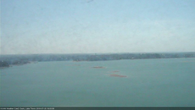 Lake Travis webcam, July 20, 2018 3:05 PM CT