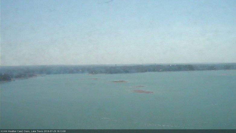 Lake Travis webcam, July 20, 2018 3:15 PM CT