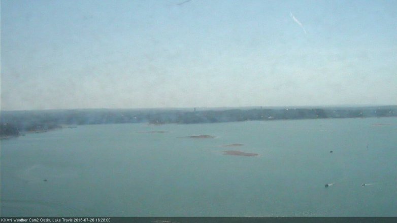 Lake Travis webcam, July 20, 2018 3:30 PM CT