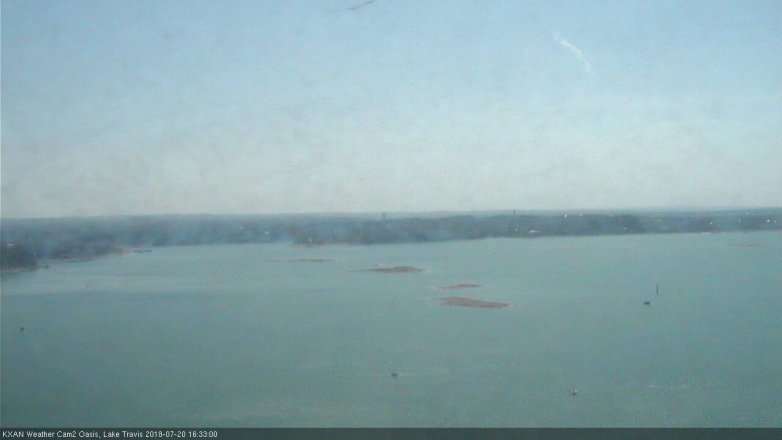 Lake Travis webcam, July 20, 2018 3:35 PM CT