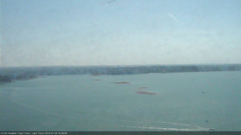 Lake Travis webcam, July 20, 2018 3:40 PM CT
