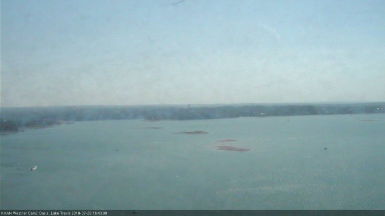Lake Travis webcam, July 20, 2018 3:45 PM CT