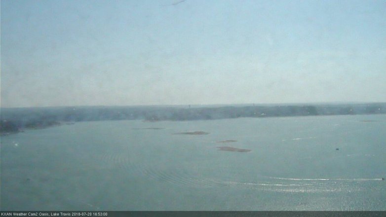 Lake Travis webcam, July 20, 2018 3:55 PM CT