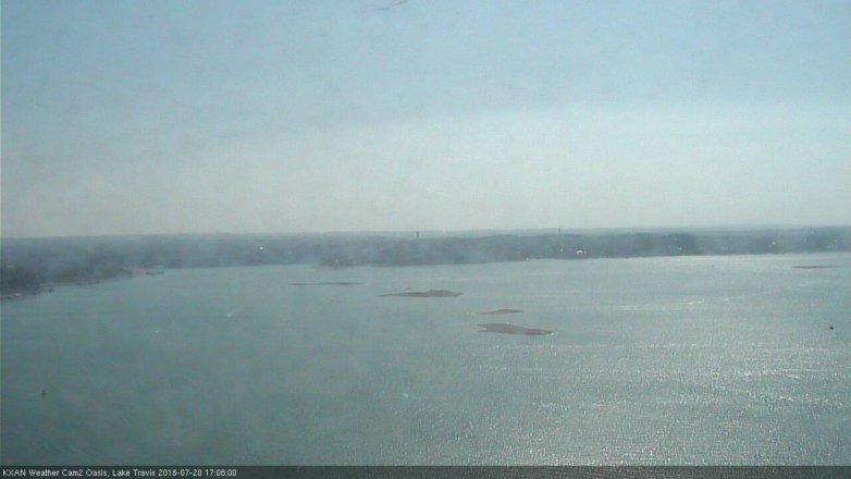 Lake Travis webcam, July 20, 2018 4:10 PM CT