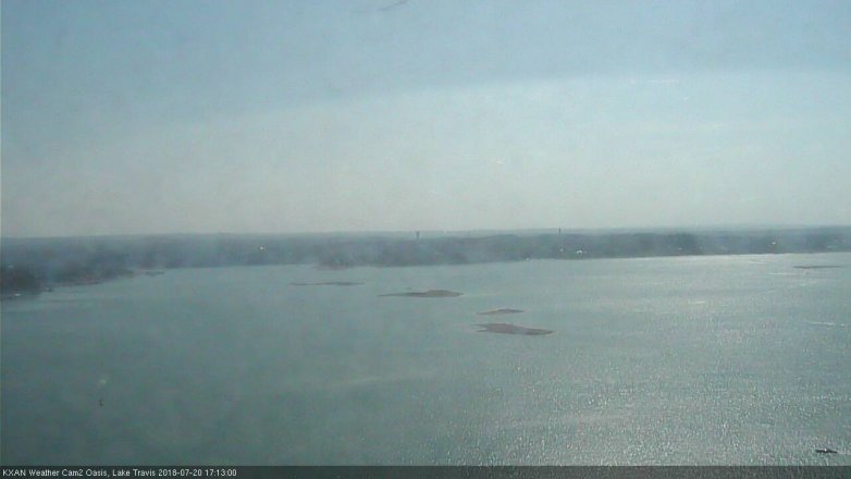 Lake Travis webcam, July 20, 2018 4:15 PM CT
