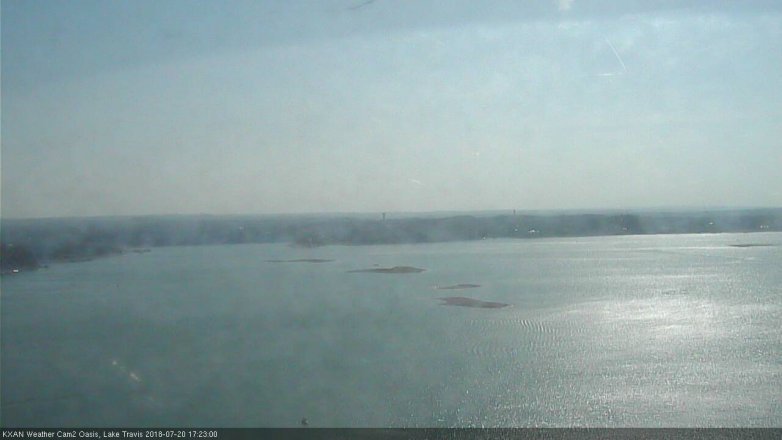 Lake Travis webcam, July 20, 2018 4:25 PM CT