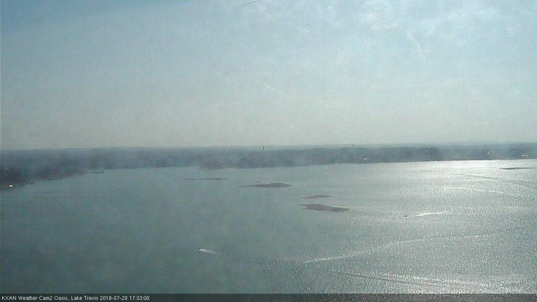 Lake Travis webcam, July 20, 2018 4:35 PM CT