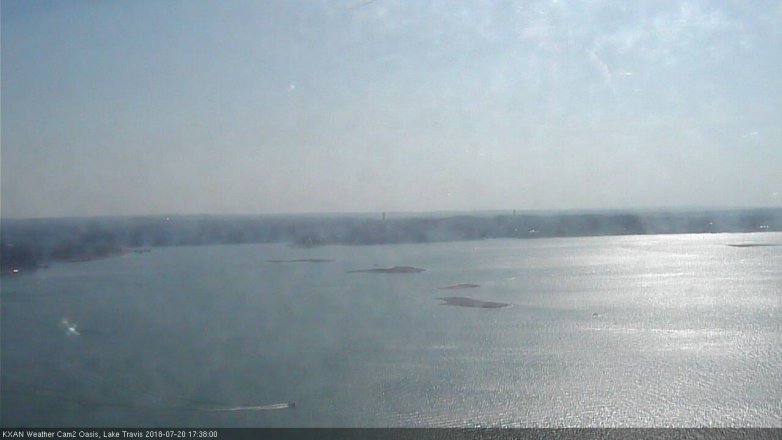 Lake Travis webcam, July 20, 2018 4:40 PM CT