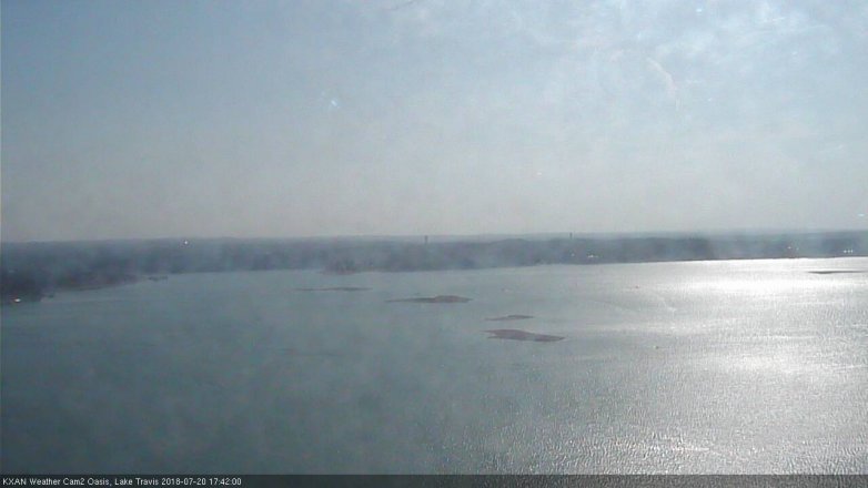 Lake Travis webcam, July 20, 2018 4:45 PM CT