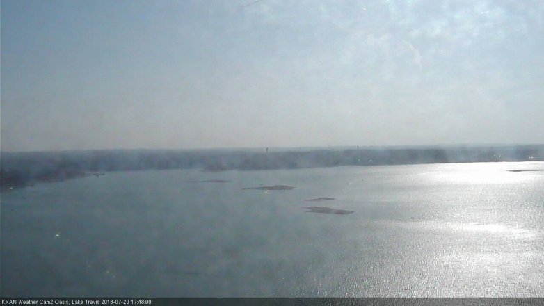 Lake Travis webcam, July 20, 2018 4:50 PM CT